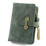 SoAr Wallet Women Luxury Brand Coin Purse Bag Female Clutch Handbags Tassel Long Nubuck Leather Wallets Fashion Famous Design