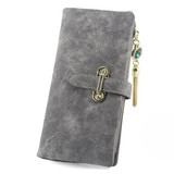 SoAr Wallet Women Luxury Brand Coin Purse Bag Female Clutch Handbags Tassel Long Nubuck Leather Wallets Fashion Famous Design