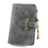 SoAr Wallet Women Luxury Brand Coin Purse Bag Female Clutch Handbags Tassel Long Nubuck Leather Wallets Fashion Famous Design