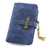 SoAr Wallet Women Luxury Brand Coin Purse Bag Female Clutch Handbags Tassel Long Nubuck Leather Wallets Fashion Famous Design