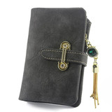 SoAr Wallet Women Luxury Brand Coin Purse Bag Female Clutch Handbags Tassel Long Nubuck Leather Wallets Fashion Famous Design