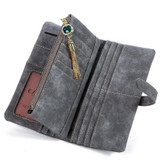 SoAr Wallet Women Luxury Brand Coin Purse Bag Female Clutch Handbags Tassel Long Nubuck Leather Wallets Fashion Famous Design