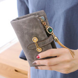 SoAr Wallet Women Luxury Brand Coin Purse Bag Female Clutch Handbags Tassel Long Nubuck Leather Wallets Fashion Famous Design