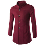 snowshine4 #4022 Winter Mens Fashion Trench Coat Warm Thicken Jacket Peacoat Long Overcoat