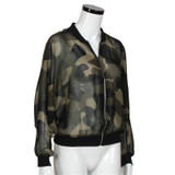 snowshine #3522  Women Stand Collar Long Sleeve Zipper Camouflage Printed Bomber Jacket free shipping