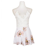 snowshine #3065 Women Lace Printing V Neck Strap Sleeveless Jumpsuit Rompers Playsuit free shipping snowshine #3065 Women Lace Printing V Neck Strap Sleeveless Jumpsuit Rompers Playsuit free shipping