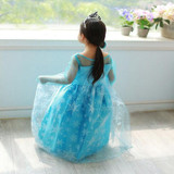snow queen elsa dress baby girls Cosplay Dress Costume princess anna Dress Kids clothes Halloween Christmas dress for child