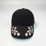 Snapback 2017 Baseball Cap Women Flower Embroidery Cotton Baseball Cap Snapback Caps casual summer Hats Gorras Mujer Casquette#5