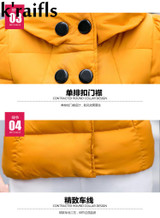 k'raifls New Fashion Parkas 2017 Women's Jackets and Coats Warm Winter Jackets For Women Double-breasted Hooded Coat Female