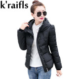 k'raifls New Fashion Parkas 2017 Women's Jackets and Coats Warm Winter Jackets For Women Double-breasted Hooded Coat Female