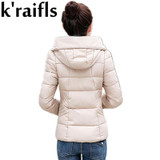 k'raifls New Fashion Parkas 2017 Women's Jackets and Coats Warm Winter Jackets For Women Double-breasted Hooded Coat Female