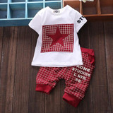 JY-151 Baby boy clothes summer children clothing sets t-shirt + pants suit clothing set star printed clothes newborn tracksuits