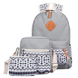 Just Follow 2017 Women Canvas Printing Backpack for Teenage Girls Cute Middle High School Bags Backpacking Backpack 3 Set
