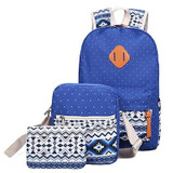 Just Follow 2017 Women Canvas Printing Backpack for Teenage Girls Cute Middle High School Bags Backpacking Backpack 3 Set