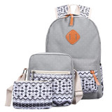 Just Follow 2017 Women Canvas Printing Backpack for Teenage Girls Cute Middle High School Bags Backpacking Backpack 3 Set