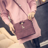 Just Follow 2017 New Fashion Mini Bag With Deer Toy Shell Shape Bag Women Messenger Bags Women Shoulder Bags