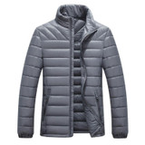 JUNGLE ZONE Mens Winter Thick Warm Down Jacket Casual Long Coat 95% White Duck Down Jackets Collar jackets Men down jacket 060