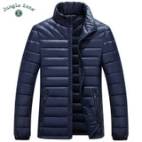 JUNGLE ZONE Mens Winter Thick Warm Down Jacket Casual Long Coat 95% White Duck Down Jackets Collar jackets Men down jacket 060