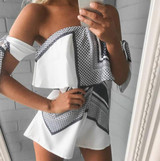 Jumpsuits 2017 Bodysuit Body Shorts Overalls For Women Playsuit Off Shoulder Print Rompers Womens Jumpsuit Women's Suit Female