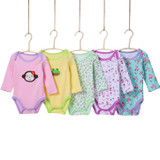 0-24m Cute Lovely 5 Pieces/Packs Baby boy Bodysuits Infant Baby Jumpsuit Baby Clothes Baby Girls Long Sleeve Bodysuits Clothing