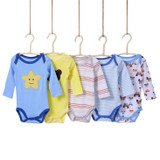 0-24m Cute Lovely 5 Pieces/Packs Baby boy Bodysuits Infant Baby Jumpsuit Baby Clothes Baby Girls Long Sleeve Bodysuits Clothing