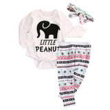 0-18M Newborn Infant Baby Boy Girl Clothes Cute Elephant Cotton Romper+Pant Leggings+Headband 3pcs Bebek Outfit Kid Clothing Set 0-18M Newborn Infant Baby Boy Girl Clothes Cute Elephant Cotton Romper+Pant Leggings+Headband 3pcs Bebek Outfit Kid Clothing Set