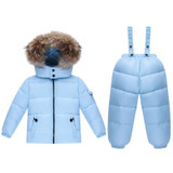 '-30 Russian winter Kids Clothes baby Boys Girls Winter Down Coat Children Warm Jackets Snowsuit Outerwear +Romper Clothing Set