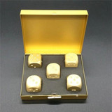 *Hot Sales 5pcs/lot Dice Set Whisky Wine Beer Cooler Ice Stone Stainless Steel Cube Physical Cooling Tools Ice Coolers Holder