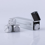 *Aluminum Dice Shape Whiskey Stones Rocks for Drinks Whisky Beer Wine Cooler Bar Ice Cube Bucket Wine Holder Rack Mens Gifts