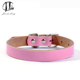 * 2017 Good Quality Leather Pet Collars Luxury Genuine Leather Plain Pet Dog Puppy Collar