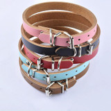 * 2017 Good Quality Leather Pet Collars Luxury Genuine Leather Plain Pet Dog Puppy Collar