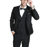 (Jacket+Vest+Pants)Men Slim Fit Suits Plus Size M- 6XL Mens White Wedding Suits With Pants Business Mens Formal Wear XK45