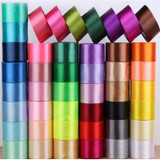(25 yards/roll) 2'' (50mm) single face Satin Ribbon Gift Packing Christmas Ribbons Wedding Party Decorative DIY Crafts supplies