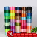 (25 yards/roll) 2'' (50mm) single face Satin Ribbon Gift Packing Christmas Ribbons Wedding Party Decorative DIY Crafts supplies