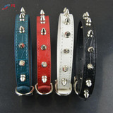 (20 Pieces/Lot)High Quality Pet Cat Dog Collar PU Leather Rivet Spiked Studded Adjustable Dog Neck Strap Collar