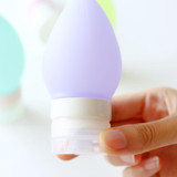 (2 pieces/lot) Silicone Emulsion Refill Bottle Portable Shower Gel Shampoo Bottle Pressed Cosmetics Plastic Bottle 75ml