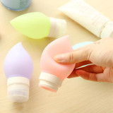 (2 pieces/lot) Silicone Emulsion Refill Bottle Portable Shower Gel Shampoo Bottle Pressed Cosmetics Plastic Bottle 75ml