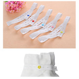 (10 pcs/Lot Random color) Adjustable Baby Diaper Belt Buckles Infants Baby Cloth Diaper Fasteners Random Color