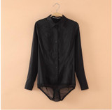 #2101 Body women Summer 2017 Body shirt White blouse women Long sleeve Body feminino Ladies blouses fashion white shirt Bodysuit