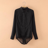 #2101 Body women Summer 2017 Body shirt White blouse women Long sleeve Body feminino Ladies blouses fashion white shirt Bodysuit