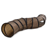 "S"Funny Pet Tunnel Cat Play Tunnel  Brown Foldable 1 Holes Cat Tunnel Kitten Cat Toy Bulk Cat Toys Rabbit Play Tunnel