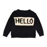"Hello" Style 2017 New Family Matching Outfits Autumn Winter Casual Sweater For Mother Daughter Son Family Clothe Family Set