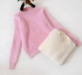 GOPLUS High Quality Cashmere Sweater Pullover O-neck Sweater Long Sleeve Casual Loose Sweater Knitted Tops Women's Basic Sweater
