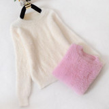 GOPLUS High Quality Cashmere Sweater Pullover O-neck Sweater Long Sleeve Casual Loose Sweater Knitted Tops Women's Basic Sweater