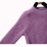 GOPLUS High Quality Cashmere Sweater Pullover O-neck Sweater Long Sleeve Casual Loose Sweater Knitted Tops Women's Basic Sweater