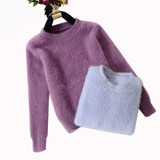 GOPLUS High Quality Cashmere Sweater Pullover O-neck Sweater Long Sleeve Casual Loose Sweater Knitted Tops Women's Basic Sweater