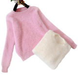 GOPLUS High Quality Cashmere Sweater Pullover O-neck Sweater Long Sleeve Casual Loose Sweater Knitted Tops Women's Basic Sweater