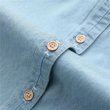 GOPLUS 2018 Denim Shirt Women Blouses Blue Long Sleeves School Shirts Jeans Turn Down Collar Blusas femininas Tops C4273