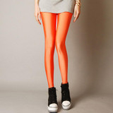 GOPLUS 2017 Solid Candy Color Neon Legging for Women High Waist Stretched Leggings Elastic Clothing Plus Size Ankle Length Pants