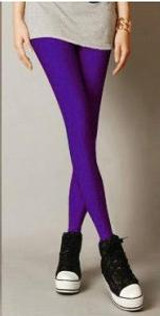 GOPLUS 2017 Solid Candy Color Neon Legging for Women High Waist Stretched Leggings Elastic Clothing Plus Size Ankle Length Pants